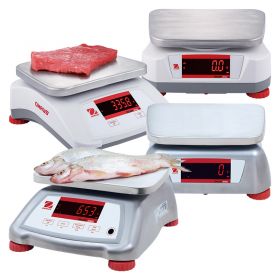 Ohaus Valor 2000 V22 IPX8 Dual Display Food Bench Scales (1.5kg - 30kg) - Plastic or Stainless Steel
