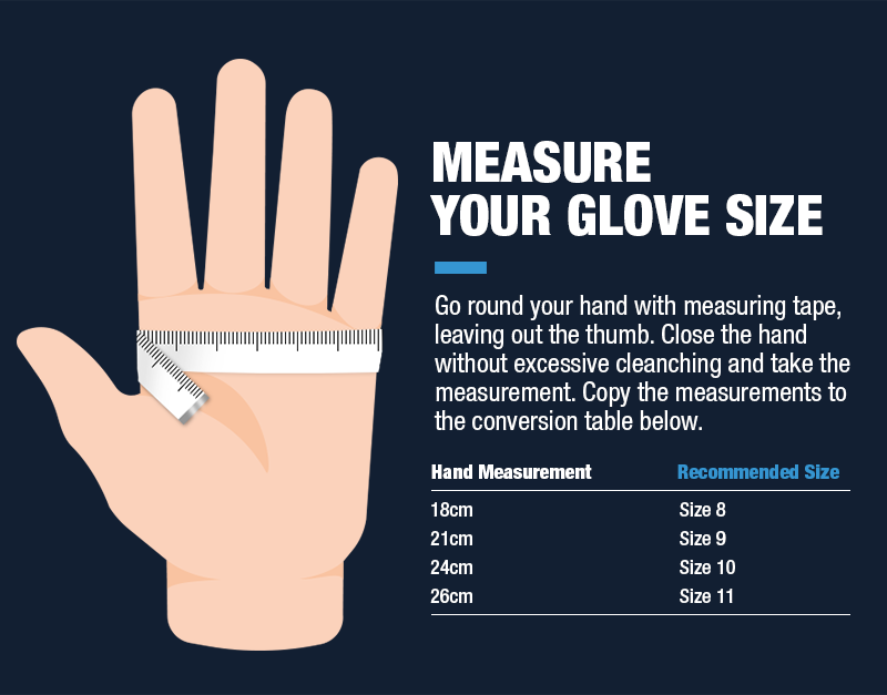 Standard Glove Size Chart