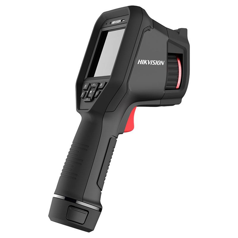 Image of the Hikmicro M10 Handheld Thermal Camera pointing to the right. 