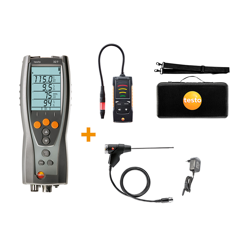 Testo 327-1 Flue Gas Analyser Standard Kit & 316i Gas Leak Detector Kit 