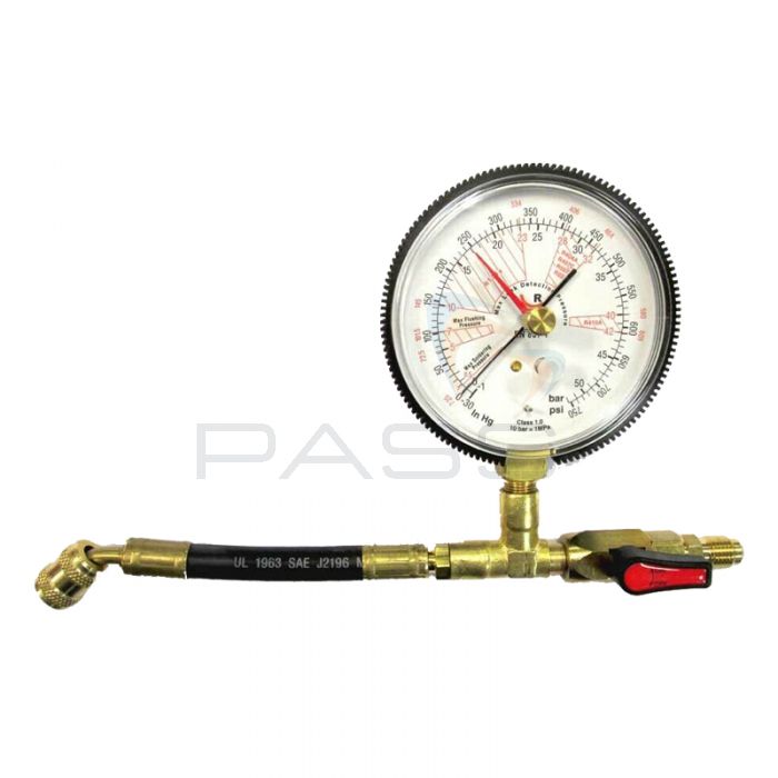 Rothenberger 259040R Nitrogen Pressure Gauge, 1/4" SAE (for R22, R134A, R407C, R404A, R507, R410A) 1