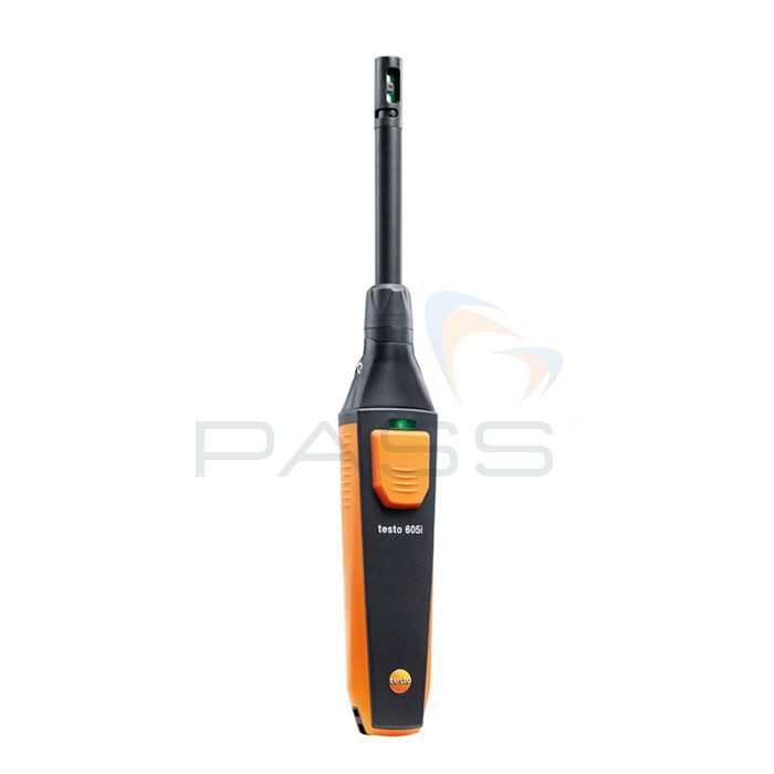 Testo 605i Advanced Bluetooth Thermohygrometer - Angled