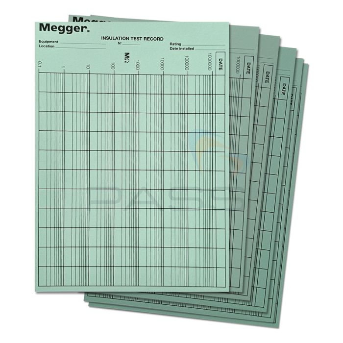 Megger 6111-217 Insulation Test Record Cards - Pack of 20