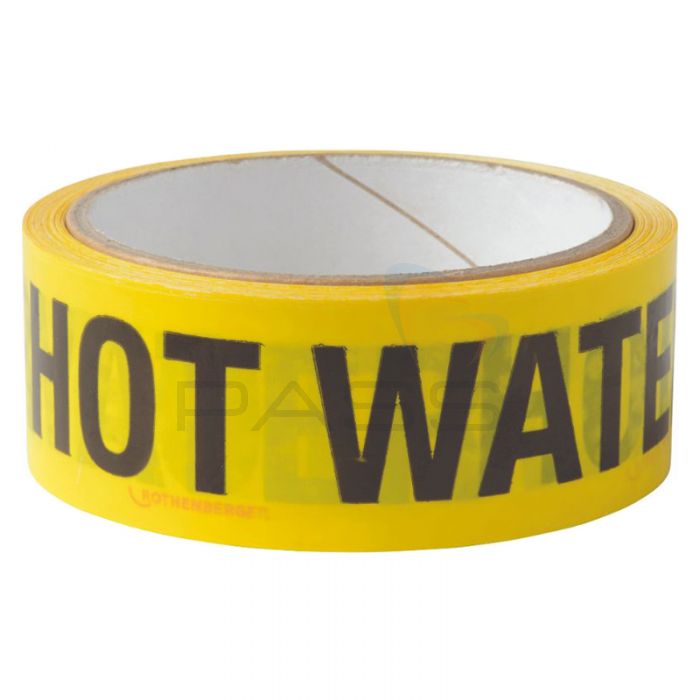 Rothenberger 67085R Hot Water Identification Tape (33m x 36mm) 1