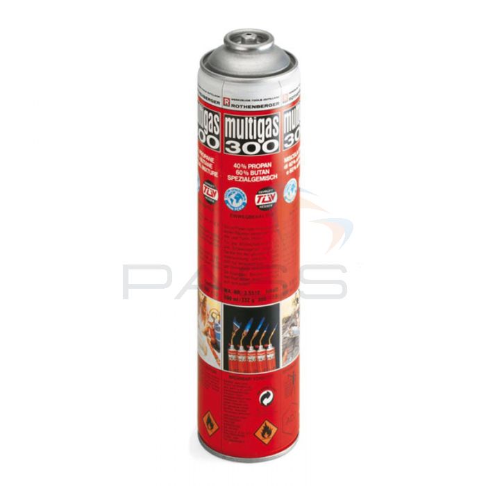 Rothenberger 80057 Multigas 300 Butane/Propane Mixed Gas Cylinder