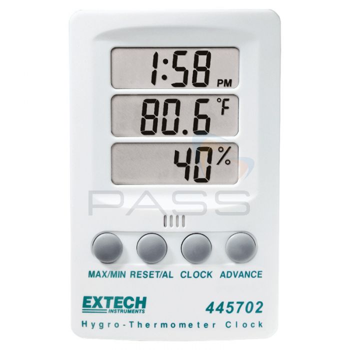 Extech 445702 Hygro Thermometer Clock