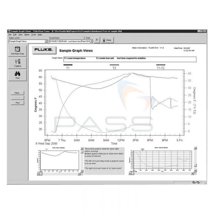 Fluke FVF SC2 FlukeView Forms SC2 for 1653 IR USB Cable 2