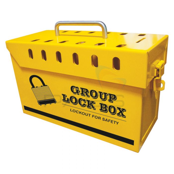 Group Lock Out Box Yellow 13 Lock