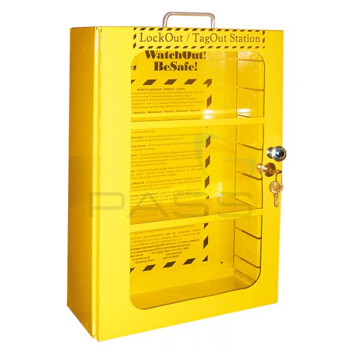 Lockout Tagout Station 16 inch 14 inch 6 inch with Clear Fascia