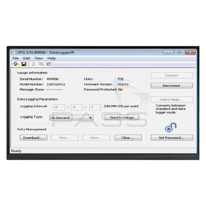 Ametek Crystal DataLoggerXP Digital Pressure Gauge Software