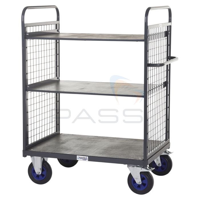 Apollo PADT301Y/GREY UK Distribution Truck, 2 Shelf with Sides, 1100mm, 1000 x 700mm, Grey