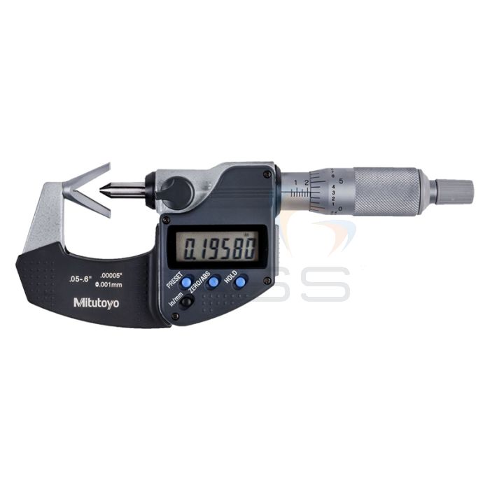 Mitutoyo Series 314 Digimatic V-Anvil Micrometer (Grooved Models Available)