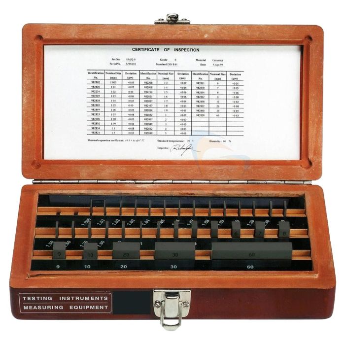 Bowers 16-2081 Carbide Gauge Block Set, M8, Grade 1
