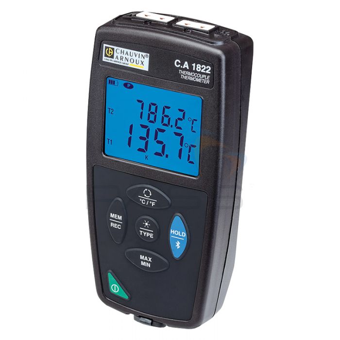 Chauvin Arnoux CA1822 Datalogging Digital Thermometer - Side View