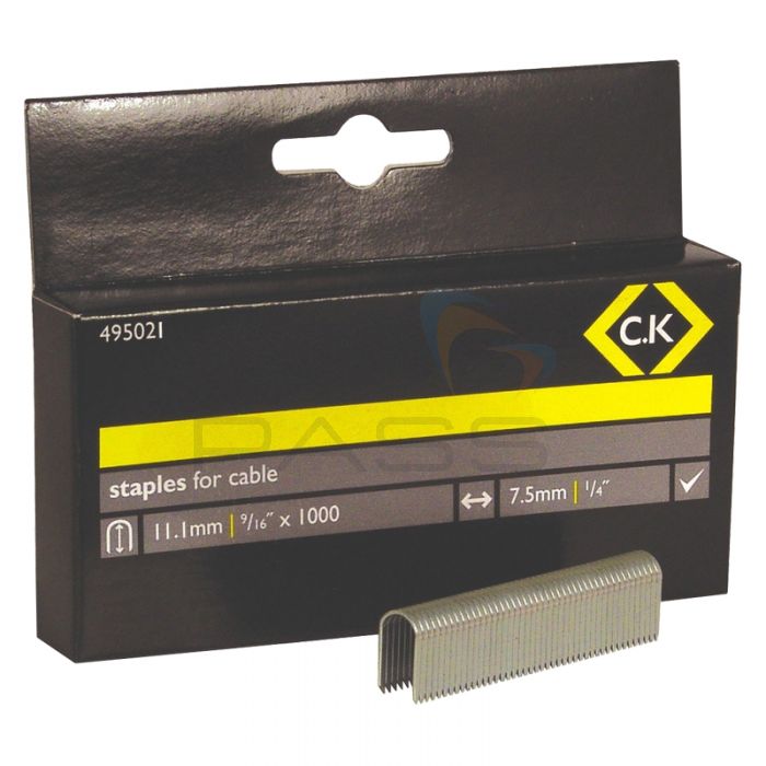 CK Tools 1000 x Spare Staples for Cable Tackers