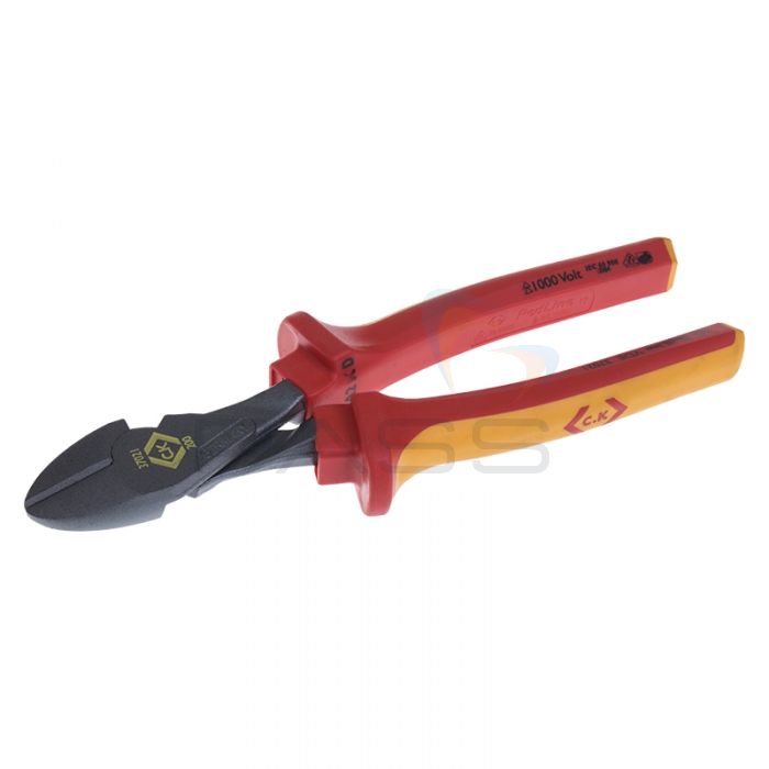 CK Tools T37021 200 RedLine VDE High Leverage Side Cutters - 200mm - Front