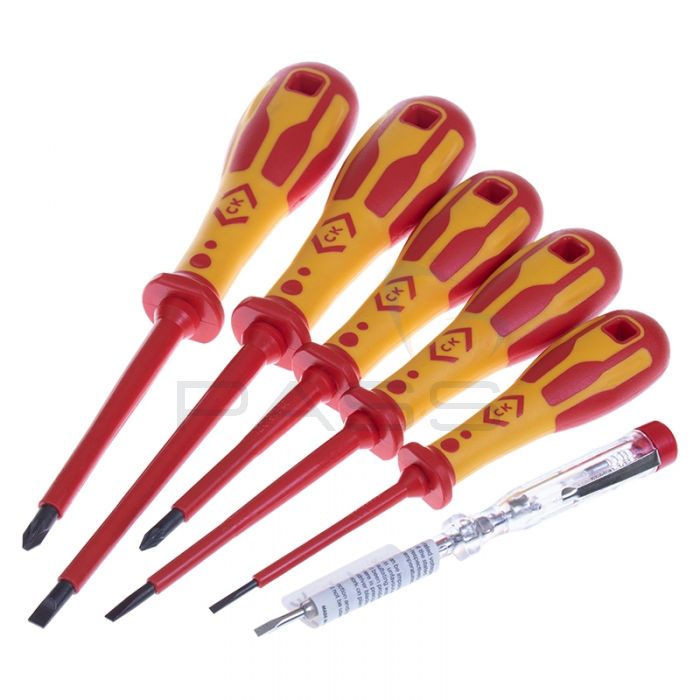 CK Tools T49183 Dextro VDE PZD/Slotted Parallel Screwdriver Set (6x) 