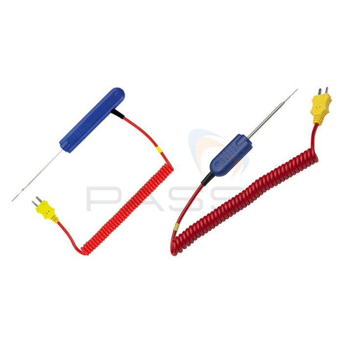 Comark Food Penetration Probe, Thermistor, White - Curly or Straight Cable
