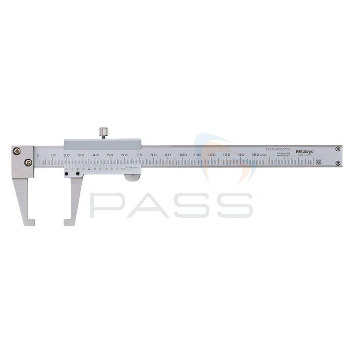 Mitutoyo Series 536 Vernier Neck Jaw Caliper: 0-150mm (Grad: 0.05mm) - Optional Pointed Tip