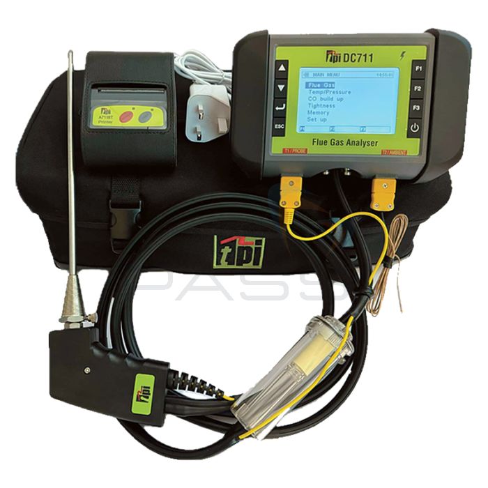 TPI DC711-View Flue Gas Analyser (with Digital Display) & A741BT Wireless Printer Kit 1