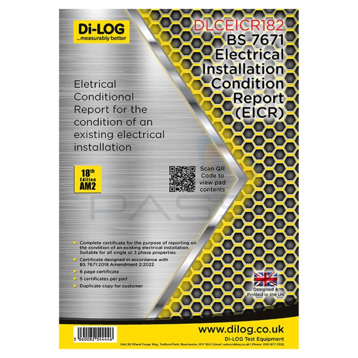 Di-Log DLCEICR182 Electrical Installation Conditional Report