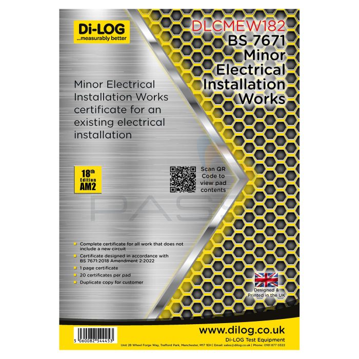 Di-Log DLCMEW182 Electrical Installation Minor Works