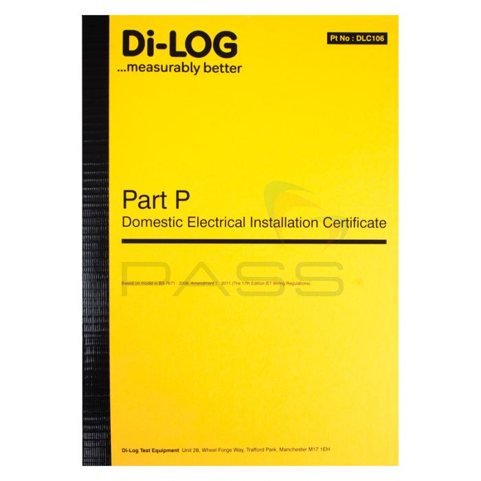 DiLog DLC106 Part P Domestic Installation Certificate