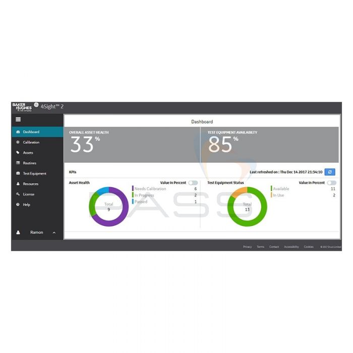 GE Druck 4Sight2 R1.4 Standard On-Premise Calibration Software - Pie Charts