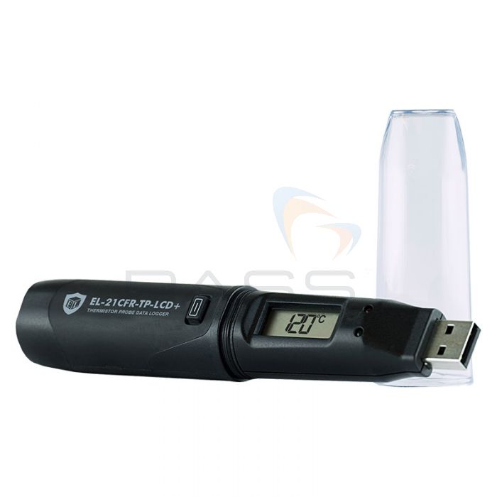 FilesThruTheAir EL-21CFR-TP-LCD+ Thermistor Probe Data Loggers - High-accuracy Probe