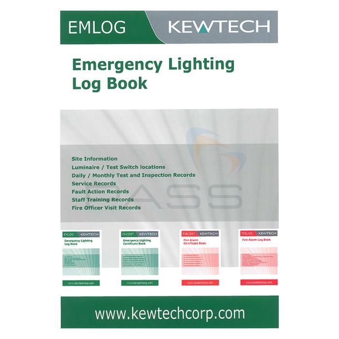 Kewtech EM1 LOG Emergency Lighting Log Book