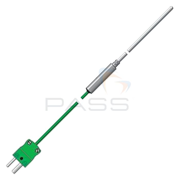 ETI 133-425/428/429 Type K MI Probe, Ø3 x 180mm, M8 Pot Seal, MPK, 2m - Choice of 180/500/1000mm
