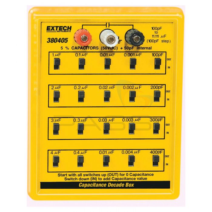 extech 380405 capacitance decade box