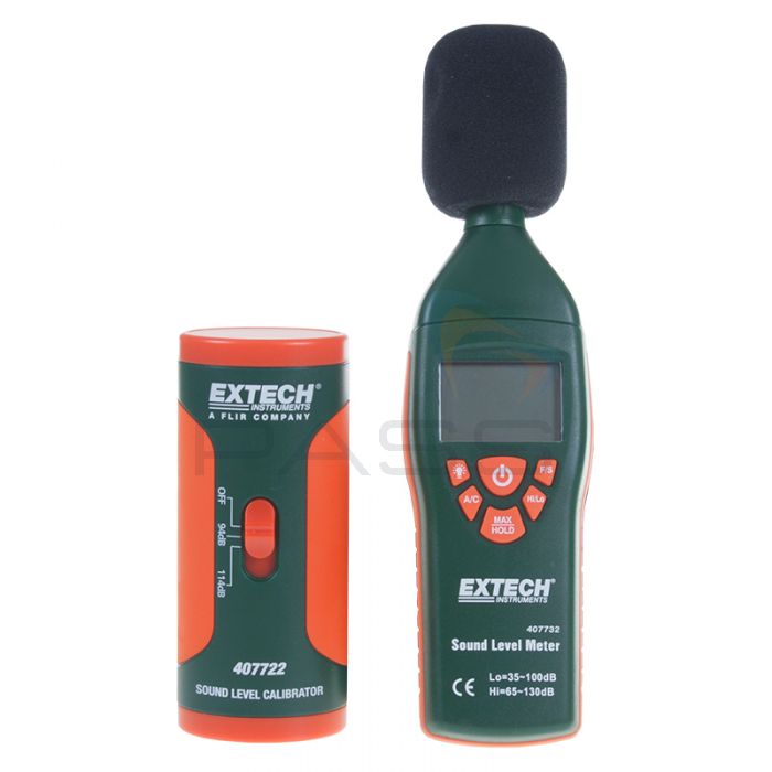 Extech 407732 KIT Low High Range Sound Level Meter - Front