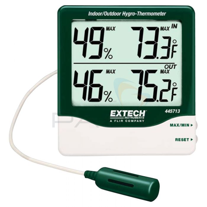 extech 445713 big digit indoor outdoor hygro thermometer
