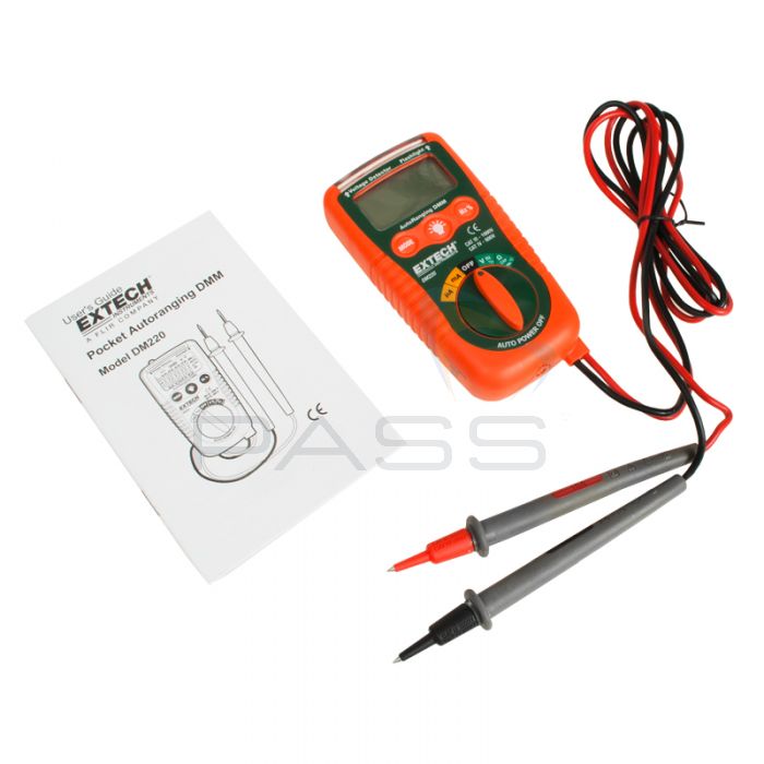 Extech DM220 CAT IV Mini Pocket MultiMeter with Non-Contact Voltage Detector 