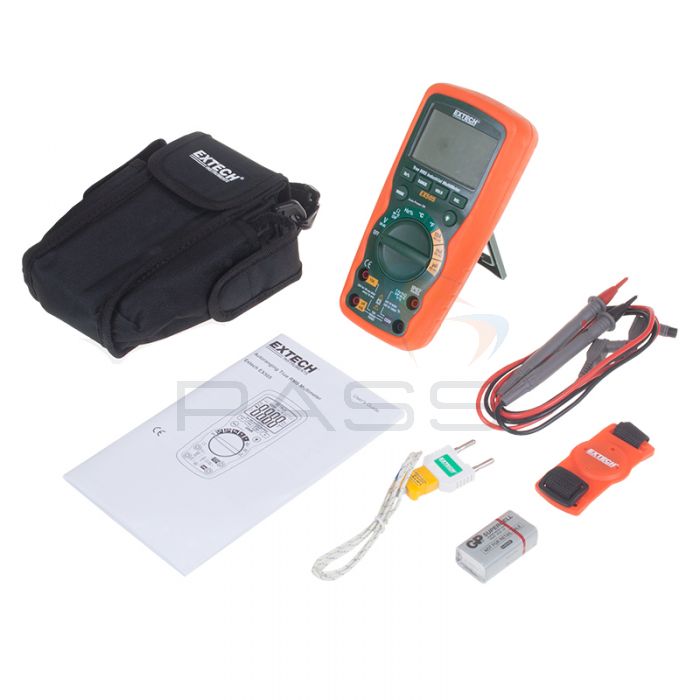 Extech EX505 11 Function Heavy Duty True RMS Industrial MultiMeter - Kit