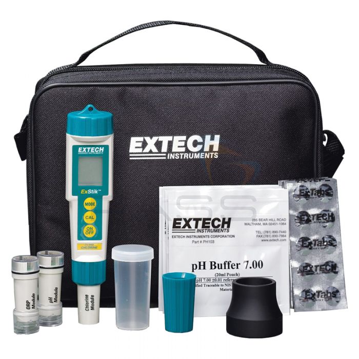 extech ex800 3 in 1 chlorine ph temperature kit