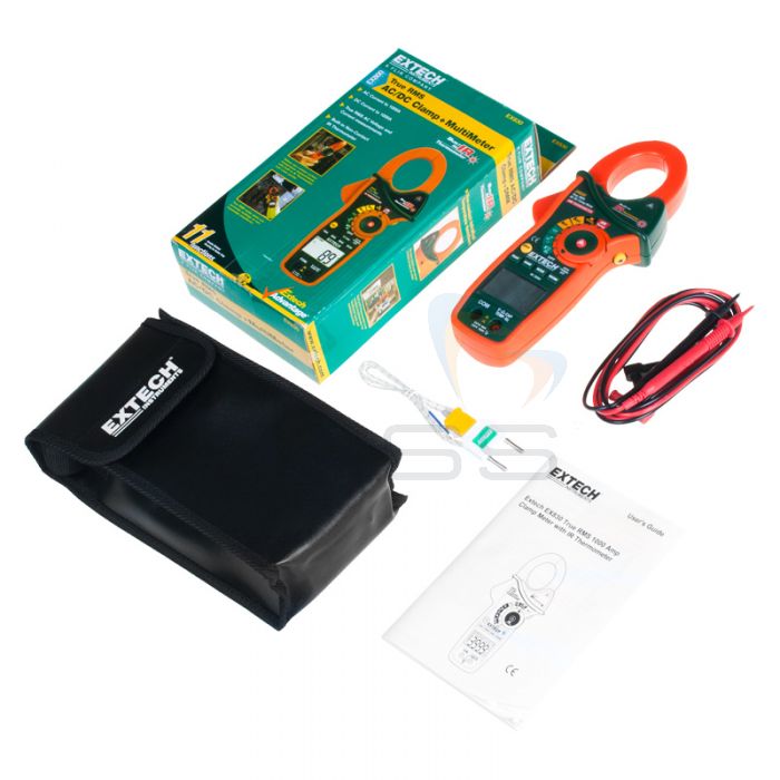Extech EX830 1000A True RMS AC/DC Clamp Meter with IR Thermometer Kit