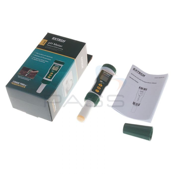 Extech PH90 Waterproof pH and Temperature Meter - Kit