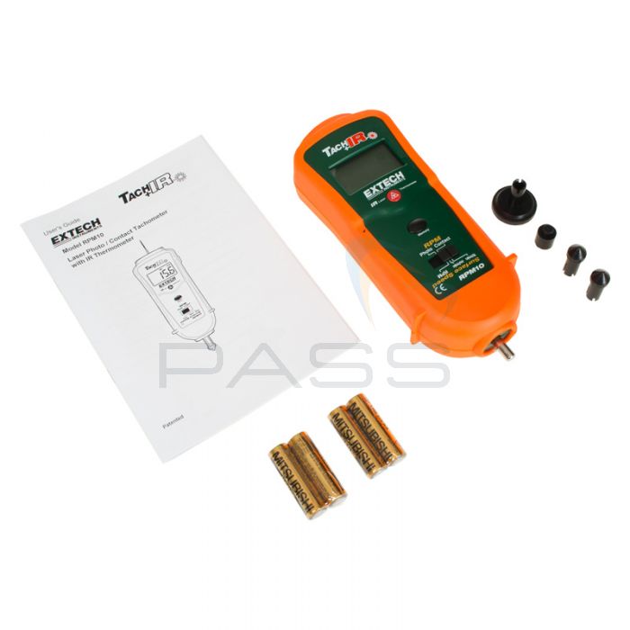 Extech RPM10 Photo/Contact Tachometer Kit