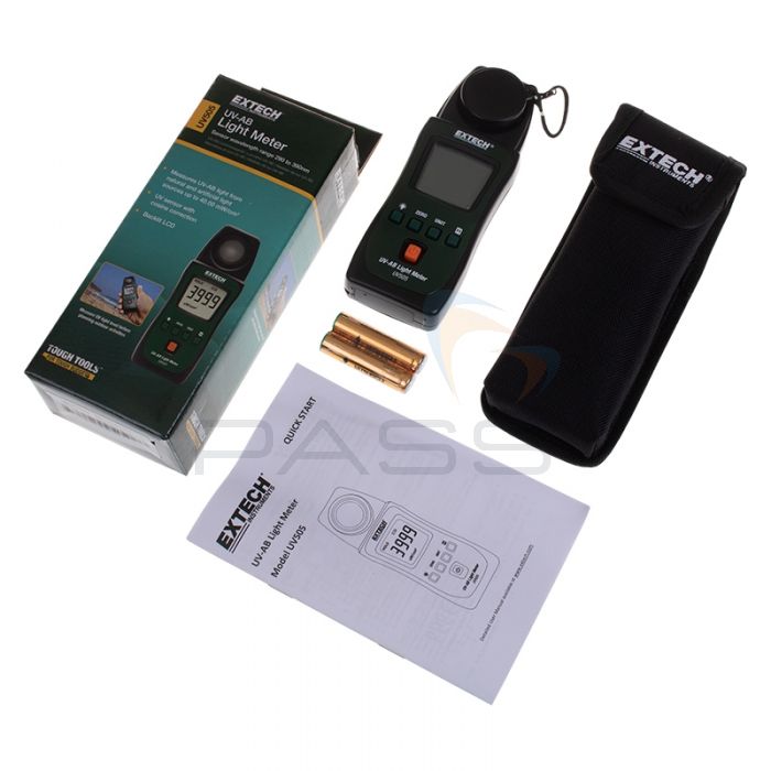 Extech UV505 Pocket UVA/UVB Light Meter - Kit