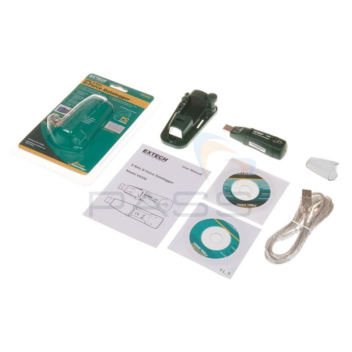 Extech VB300 3 Axis G Force USB Datalogger - Kit