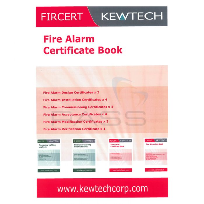Kewtech FIRCERT Fire alarm Certification Book 