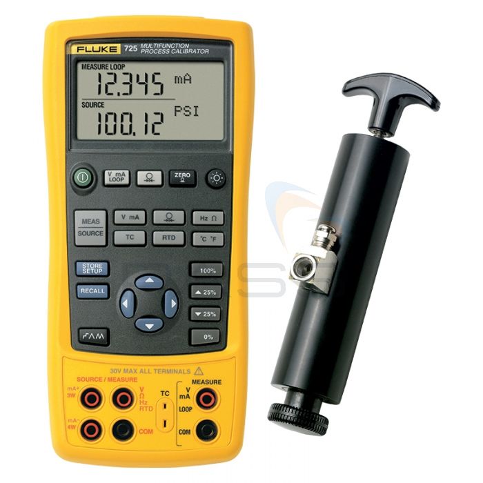Fluke 725 Multifunction Process Calibrator & Fluke 700PMP Pressure Pump 