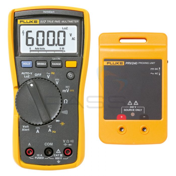 Fluke 117 Digital Multimeter & PRV240 Proving Unit Kit