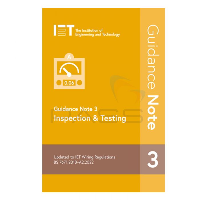 IET Guidance Note 3: Inspection & Testing, 9th Edition 