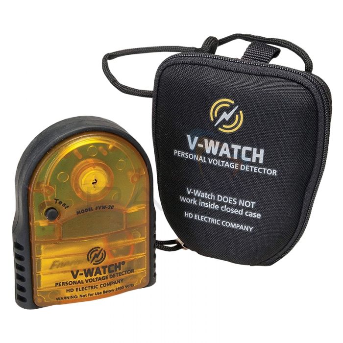 HD Electric V-Watch Personal Voltage Detector with Standard C-10 Lanyard Case
