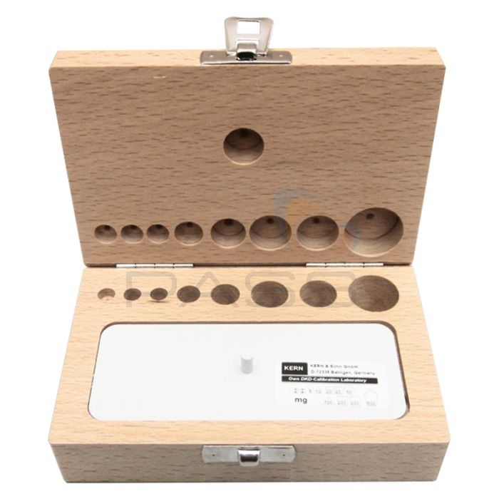 Kern 353 Wooden Box for Individual Weight Sets, F2 + M1 + M2, 1 mg - 50 g to 1 mg - 10 kg - Choice of Box
