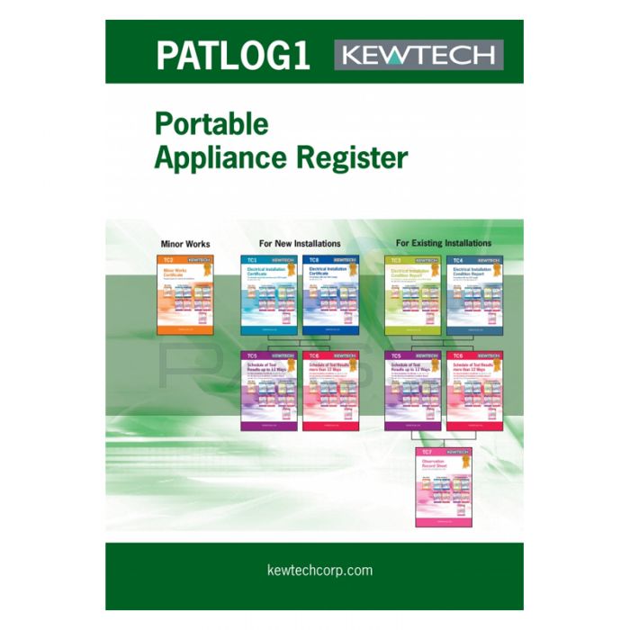 Kewtech PATLOG 1 PAT Testing Log Book