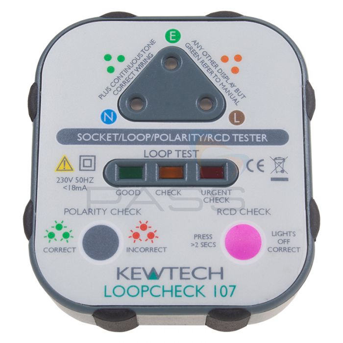 Kewtech LoopCheck 107 & Voltick VLT1 Loop Socket Testers With RCD Test Built-in 